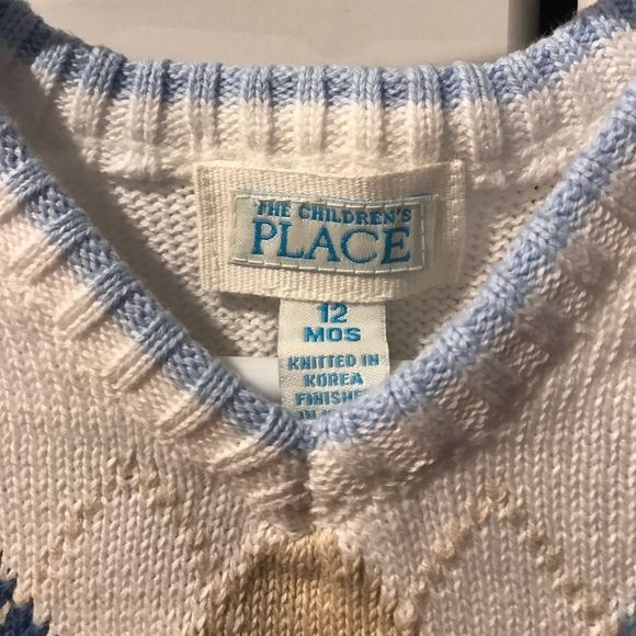 The Childrens Place Argyle sweater Vest - Picture 2 of 10